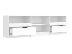 Móvel De Tv|Helloshop26 Suporte multimídia para TV prateleira para TV aparador armário para TV sala de jantar sala de estar quarto 150 x 33,5 x 45 cm madeira engenheirada branca 02_0026009 Branco