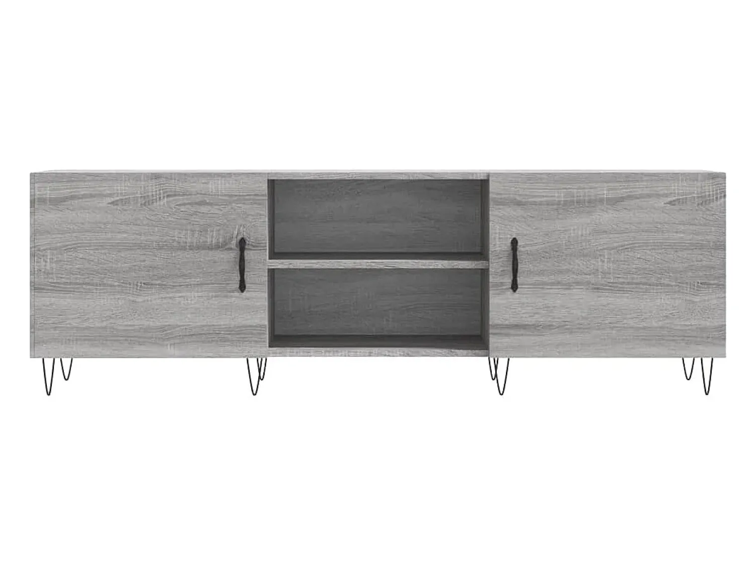 Móvel De Tv|Helloshop26 Suporte multimídia para TV prateleira para TV aparador para TV sala de jantar sala de estar quarto Sonoma 150 x 30 x 50 cm madeira industrializada cinza 02_0028404 Castanho