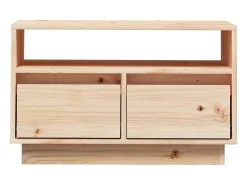 Móvel De Tv|Helloshop26 Suporte multimídia para TV prateleira para TV aparador armário para TV sala de jantar sala de estar quarto 60 x 35 x 37 cm madeira maciça de pinho marrom 02_0026138 Castanho