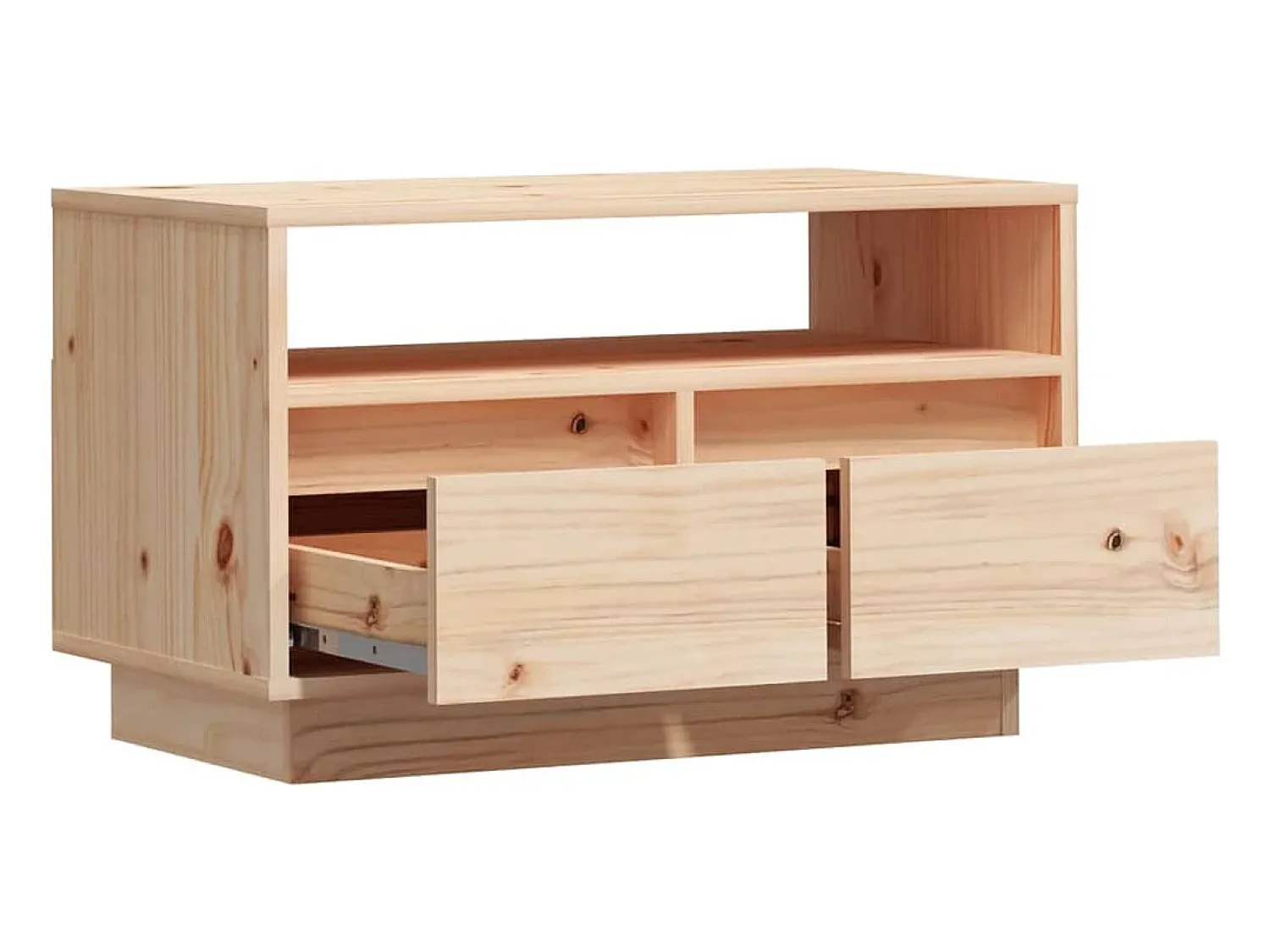 Móvel De Tv|Helloshop26 Suporte multimídia para TV prateleira para TV aparador armário para TV sala de jantar sala de estar quarto 60 x 35 x 37 cm madeira maciça de pinho marrom 02_0026138 Castanho