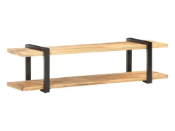 Helloshop26 Suporte multimídia para TV prateleira para TV armário para TV sala de jantar sala de estar quarto 160 x 40 x 40 cm madeira maciça de manga marrom natural 02_0026073^ Móvel De Tv