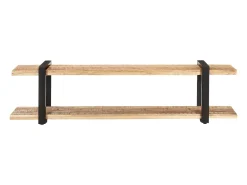 Helloshop26 Suporte multimídia para TV prateleira para TV armário para TV sala de jantar sala de estar quarto 160 x 40 x 40 cm madeira maciça de manga marrom natural 02_0026073^ Móvel De Tv