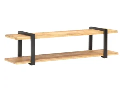 Helloshop26 Suporte multimídia para TV prateleira para TV armário para TV sala de jantar sala de estar quarto 160 x 40 x 40 cm madeira maciça de manga marrom natural 02_0026073^ Móvel De Tv
