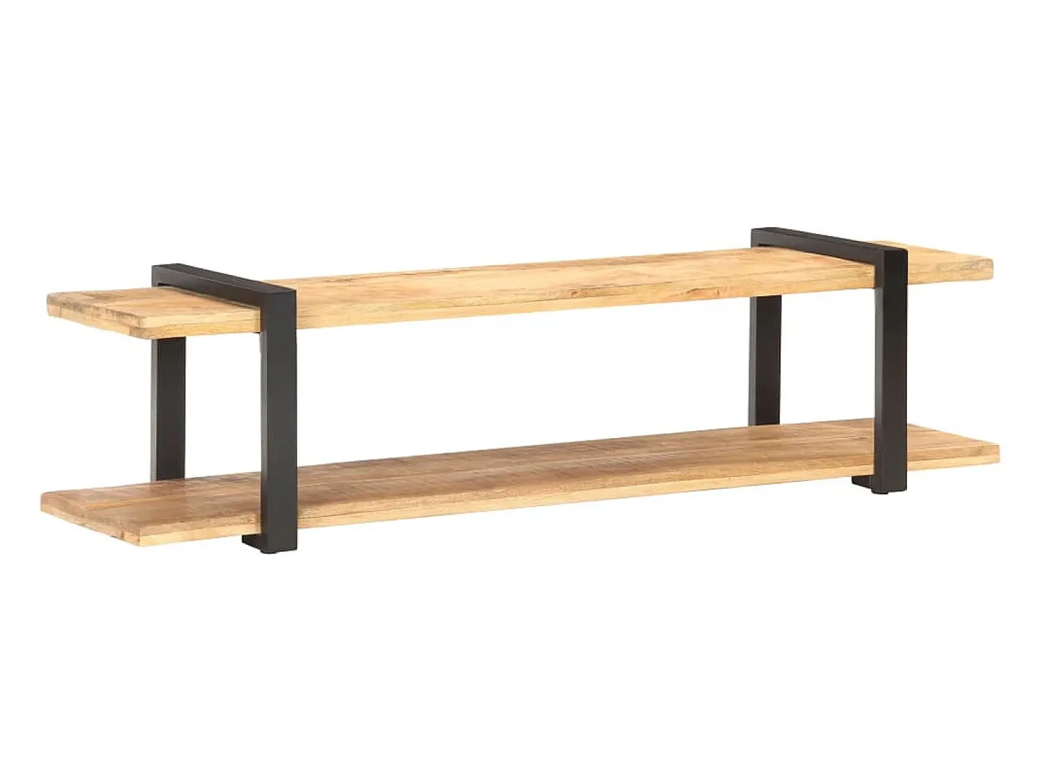 Helloshop26 Suporte multimídia para TV prateleira para TV armário para TV sala de jantar sala de estar quarto 160 x 40 x 40 cm madeira maciça de manga marrom natural 02_0026073^ Móvel De Tv