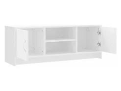 Helloshop26 Suporte multimídia para TV prateleira para TV aparador armário para TV sala de jantar sala de estar quarto 102 x 30 x 37,5 cm madeira engenheirada branca 02_0025555^ Móvel De Tv