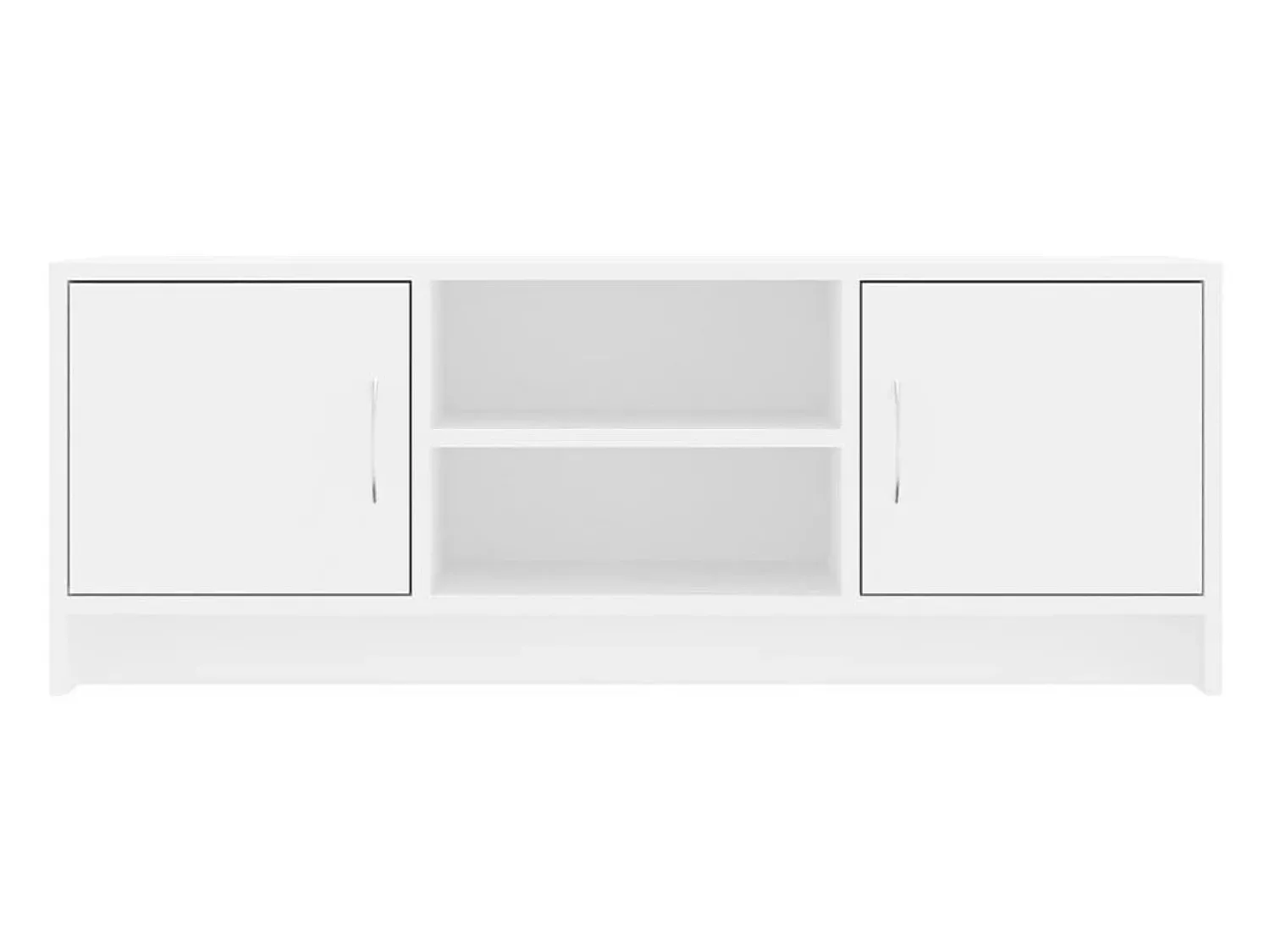 Helloshop26 Suporte multimídia para TV prateleira para TV aparador armário para TV sala de jantar sala de estar quarto 102 x 30 x 37,5 cm madeira engenheirada branca 02_0025555^ Móvel De Tv