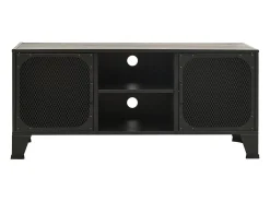 Móvel De Tv|Helloshop26 Suporte multimídia para TV prateleira para TV móvel para TV sala de jantar sala de estar quarto 105 x 36 x 47 cm metal e MDF cinza 02_0025695 Cinzento