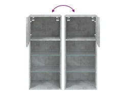 New Helloshop26 Suporte multimídia para TV prateleira para TV aparador armário para TV sala de jantar sala de estar quarto com luzes LED 40,5 x 30 x 90 cm cinza 02_0026603 Cinzento