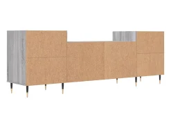 Móvel De Tv|Helloshop26 Suporte multimídia para TV prateleira para TV aparador para TV sala de jantar sala de estar quarto Sonoma 160 x 35 x 55 cm madeira industrializada cinza 02_0028423 Castanho