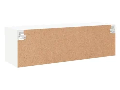New Helloshop26 Suporte multimídia para TV prateleira para TV aparador armário para TV sala de jantar sala de estar quarto com luzes LED 100 x 30 x 30 cm 02_0026505 Branco