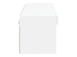New Helloshop26 Suporte multimídia para TV prateleira para TV aparador armário para TV sala de jantar sala de estar quarto com luzes LED 100 x 30 x 30 cm 02_0026505 Branco