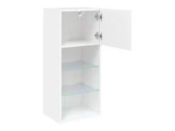 Online Helloshop26 Suporte multimídia para TV prateleira para TV aparador móvel para TV para sala de jantar sala de estar quarto com luzes LED 40,5 x 30 x 90 cm 02_0026602 Branco