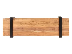 Helloshop26 Suporte multimídia para TV prateleira para TV aparador para TV para sala de jantar sala de estar quarto 130 x 40 x 40 cm madeira maciça de acácia marrom 02_0025896 Preto