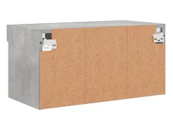 Móvel De Tv*Helloshop26 Suporte multimídia para TV prateleira para TV aparador móvel para TV para sala de jantar sala de estar quarto com luzes LED 60 x 30 x 30 cm cinza 02_0026606 Cinzento