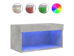 Móvel De Tv*Helloshop26 Suporte multimídia para TV prateleira para TV aparador móvel para TV para sala de jantar sala de estar quarto com luzes LED 60 x 30 x 30 cm cinza 02_0026606 Cinzento
