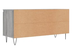 Móvel De Tv*Helloshop26 Suporte multimídia para TV prateleira para TV aparador para TV sala de jantar sala de estar quarto Sonoma 104 x 35 x 50 cm madeira industrializada cinza 02_0028374 Castanho