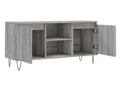 Móvel De Tv*Helloshop26 Suporte multimídia para TV prateleira para TV aparador para TV sala de jantar sala de estar quarto Sonoma 104 x 35 x 50 cm madeira industrializada cinza 02_0028374 Castanho