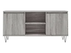 Móvel De Tv*Helloshop26 Suporte multimídia para TV prateleira para TV aparador para TV sala de jantar sala de estar quarto Sonoma 104 x 35 x 50 cm madeira industrializada cinza 02_0028374 Castanho