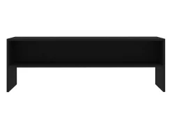 Móvel De Tv*Helloshop26 Suporte multimídia para TV prateleira para TV aparador para TV sala de jantar sala de estar quarto 120 x 40 x 40 cm madeira engenheirada preta 02_0025870 Preto