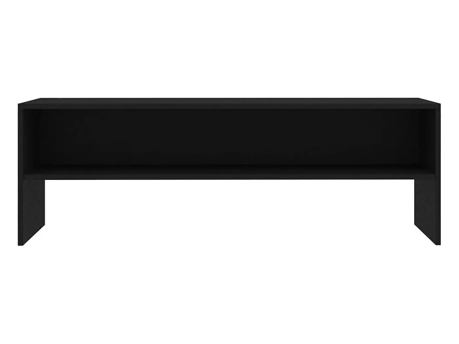 Móvel De Tv*Helloshop26 Suporte multimídia para TV prateleira para TV aparador para TV sala de jantar sala de estar quarto 120 x 40 x 40 cm madeira engenheirada preta 02_0025870 Preto
