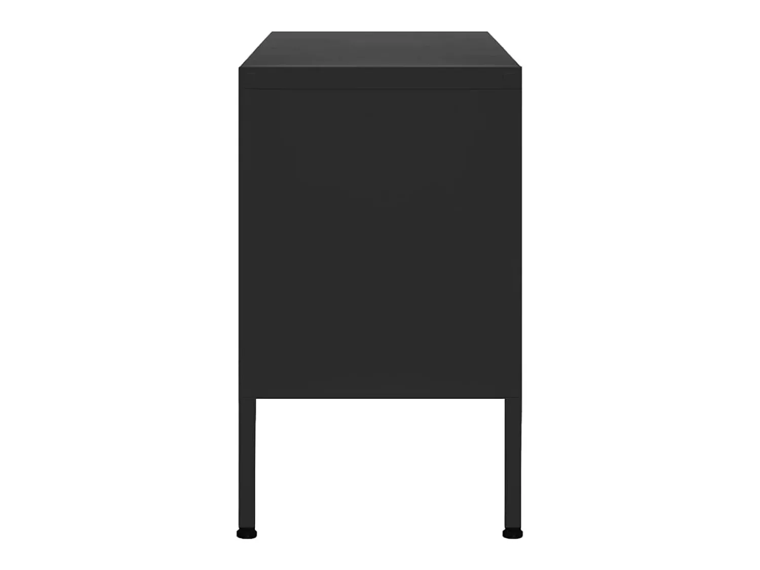 Móvel De Tv|Helloshop26 Suporte multimídia para TV prateleira para TV aparador para TV para sala de jantar sala de estar quarto 105 x 35 x 50 cm aço preto 02_0025688 Cinzento
