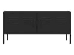 Móvel De Tv|Helloshop26 Suporte multimídia para TV prateleira para TV aparador para TV para sala de jantar sala de estar quarto 105 x 35 x 50 cm aço preto 02_0025688 Cinzento