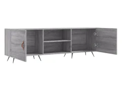Helloshop26 Suporte multimídia para TV prateleira para TV aparador para TV sala de jantar sala de estar quarto Sonoma 150 x 30 x 50 cm madeira industrializada cinza 02_0028401^ Móvel De Tv