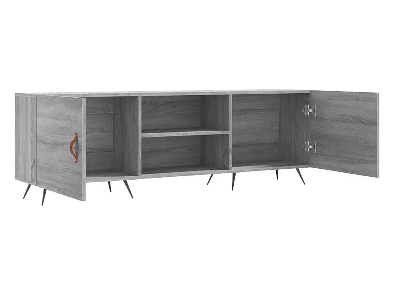 Helloshop26 Suporte multimídia para TV prateleira para TV aparador para TV sala de jantar sala de estar quarto Sonoma 150 x 30 x 50 cm madeira industrializada cinza 02_0028401^ Móvel De Tv