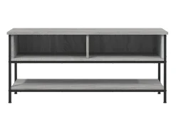 Móvel De Tv|Helloshop26 Suporte multimídia para TV prateleira para TV aparador para TV sala de jantar sala de estar quarto Sonoma 100 x 35 x 45 cm madeira industrializada cinza 02_0028333 Castanho
