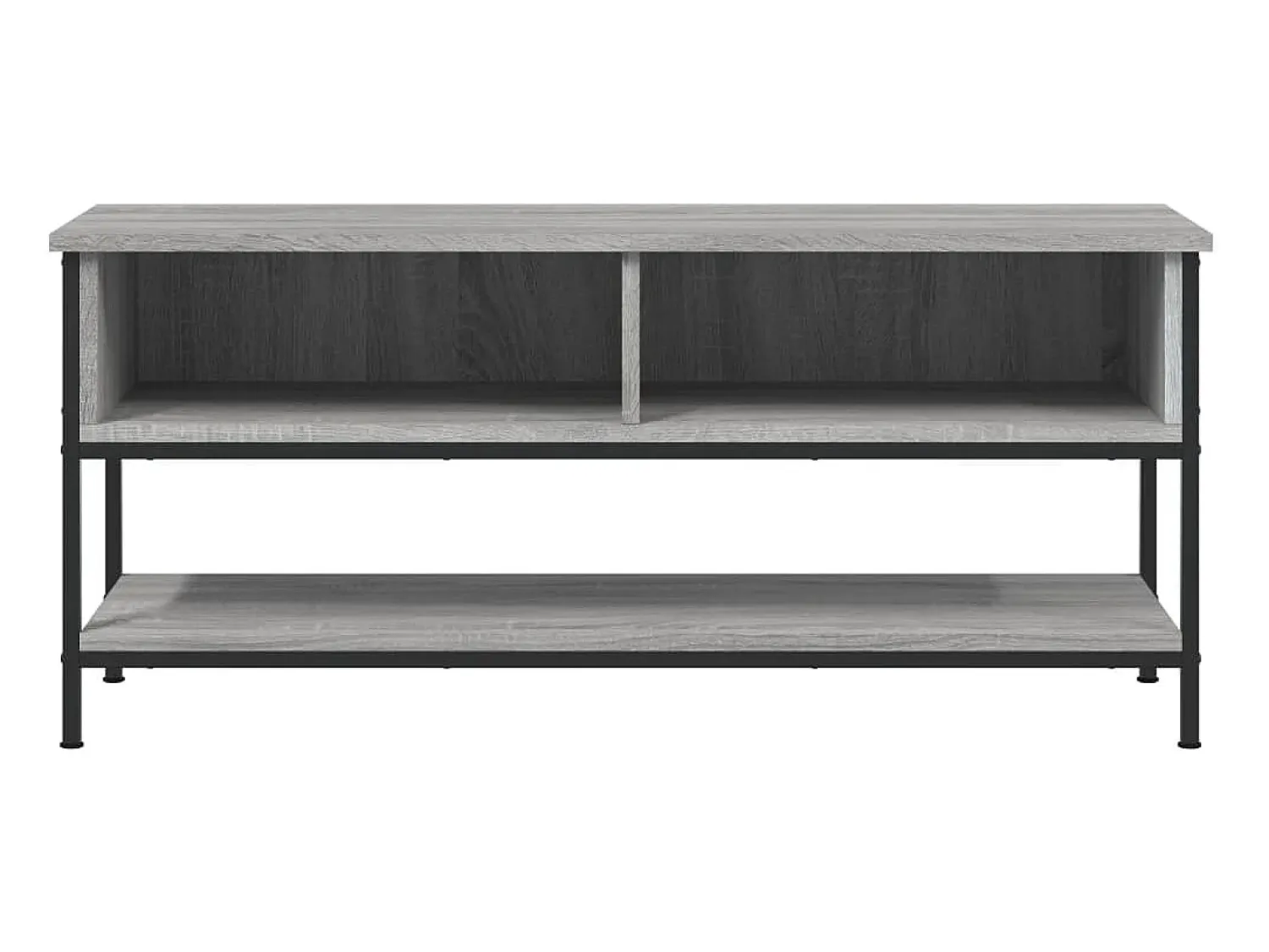 Móvel De Tv|Helloshop26 Suporte multimídia para TV prateleira para TV aparador para TV sala de jantar sala de estar quarto Sonoma 100 x 35 x 45 cm madeira industrializada cinza 02_0028333 Castanho