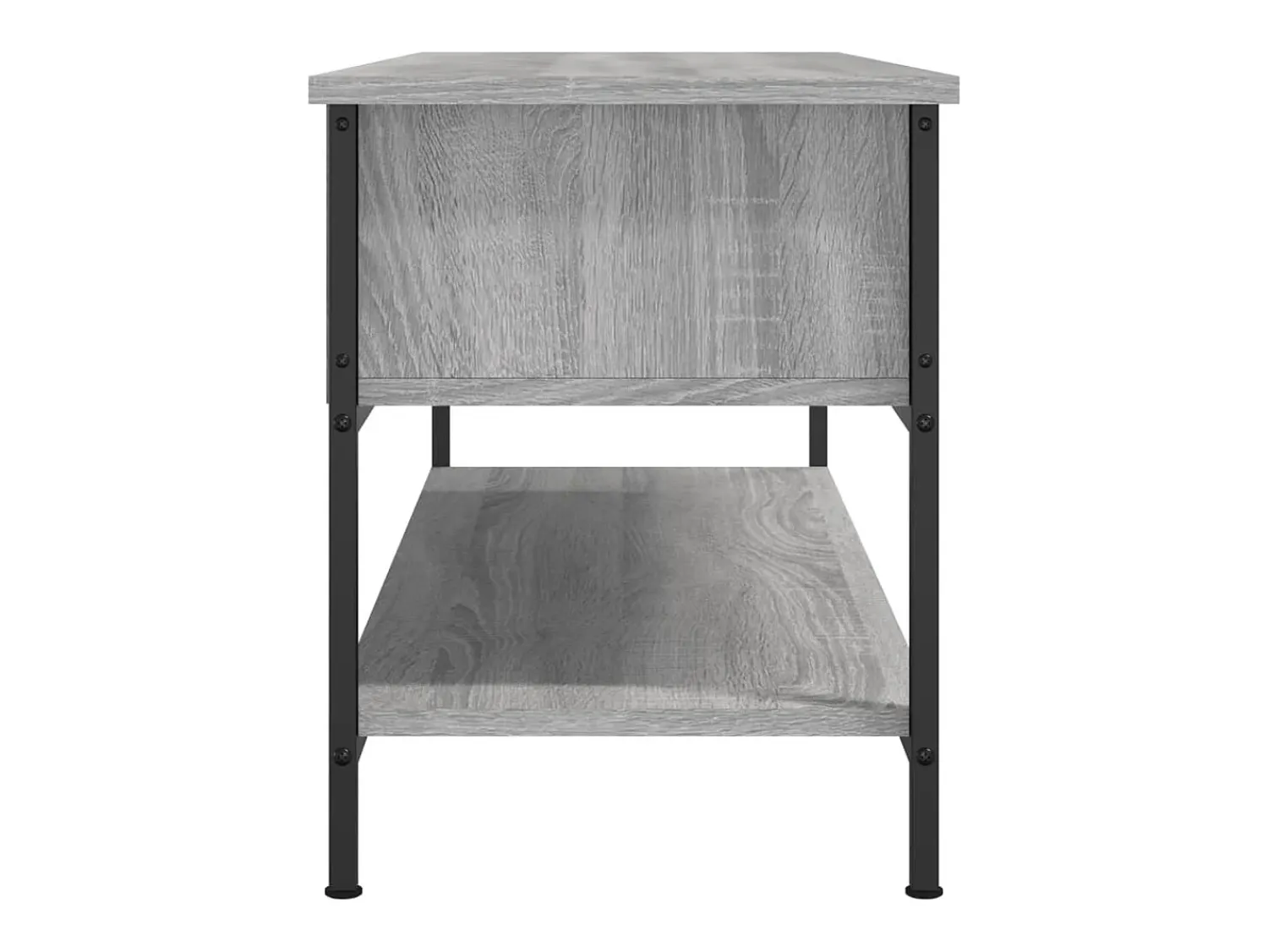 Móvel De Tv|Helloshop26 Suporte multimídia para TV prateleira para TV aparador para TV sala de jantar sala de estar quarto Sonoma 100 x 35 x 45 cm madeira industrializada cinza 02_0028333 Castanho