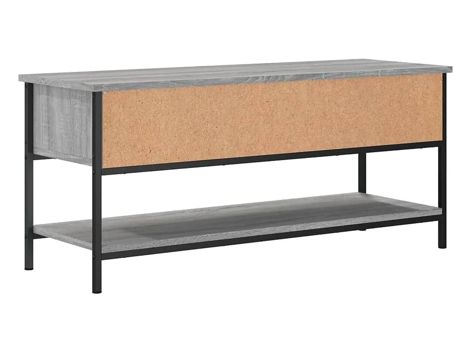Móvel De Tv|Helloshop26 Suporte multimídia para TV prateleira para TV aparador para TV sala de jantar sala de estar quarto Sonoma 100 x 35 x 45 cm madeira industrializada cinza 02_0028333 Castanho