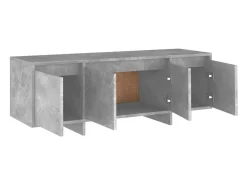 New Helloshop26 Suporte multimídia para TV prateleira para TV aparador para TV para sala de jantar sala de estar quarto 120 x 30 x 40,5 cm madeira industrializada cinza 02_0025839 Castanho