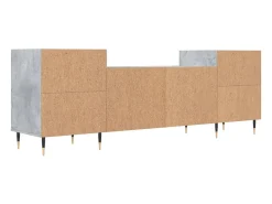 Helloshop26 Suporte multimídia para TV prateleira para TV aparador armário para TV sala de jantar sala de estar quarto 160 x 35 x 55 cm madeira industrializada cinza 02_0026062^ Móvel De Tv