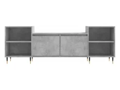 Helloshop26 Suporte multimídia para TV prateleira para TV aparador armário para TV sala de jantar sala de estar quarto 160 x 35 x 55 cm madeira industrializada cinza 02_0026062^ Móvel De Tv