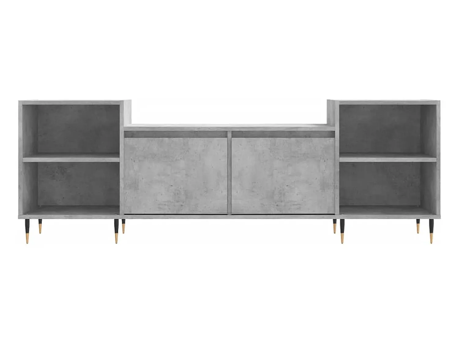 Helloshop26 Suporte multimídia para TV prateleira para TV aparador armário para TV sala de jantar sala de estar quarto 160 x 35 x 55 cm madeira industrializada cinza 02_0026062^ Móvel De Tv