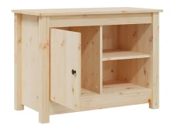 Móvel De Tv*Helloshop26 Suporte multimídia para TV prateleira para TV aparador para TV sala de jantar sala de estar quarto 70 x 36,5 x 52 cm madeira maciça de pinho marrom 02_0026190 Castanho