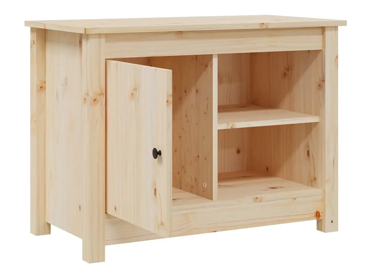 Móvel De Tv*Helloshop26 Suporte multimídia para TV prateleira para TV aparador para TV sala de jantar sala de estar quarto 70 x 36,5 x 52 cm madeira maciça de pinho marrom 02_0026190 Castanho