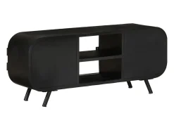 Helloshop26 Suporte multimídia para TV prateleira para TV armário para TV sala de jantar sala de estar quarto 110 x 30 x 45 cm madeira maciça reciclada marrom 02_0025745^ Móvel De Tv