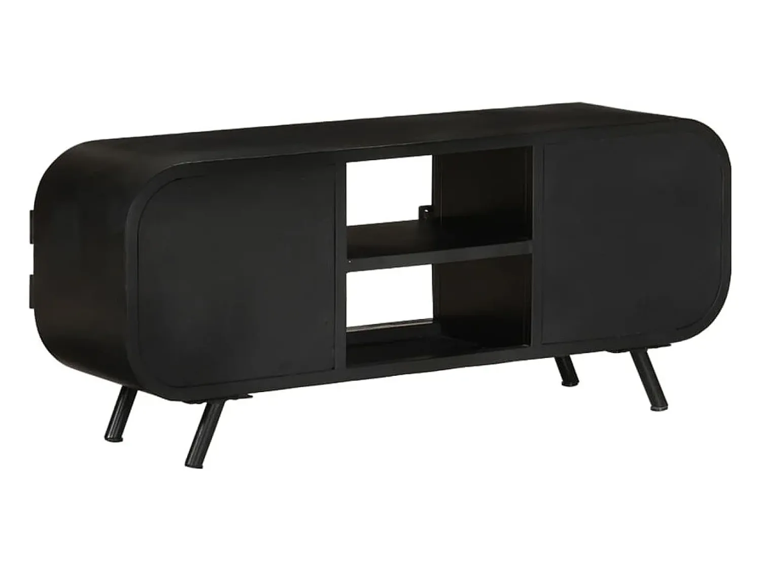 Helloshop26 Suporte multimídia para TV prateleira para TV armário para TV sala de jantar sala de estar quarto 110 x 30 x 45 cm madeira maciça reciclada marrom 02_0025745^ Móvel De Tv