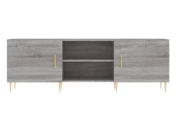 Móvel De Tv*Helloshop26 Suporte multimídia para TV prateleira para TV aparador para TV sala de jantar sala de estar quarto Sonoma 150 x 30 x 50 cm madeira industrializada cinza 02_0028402 Castanho