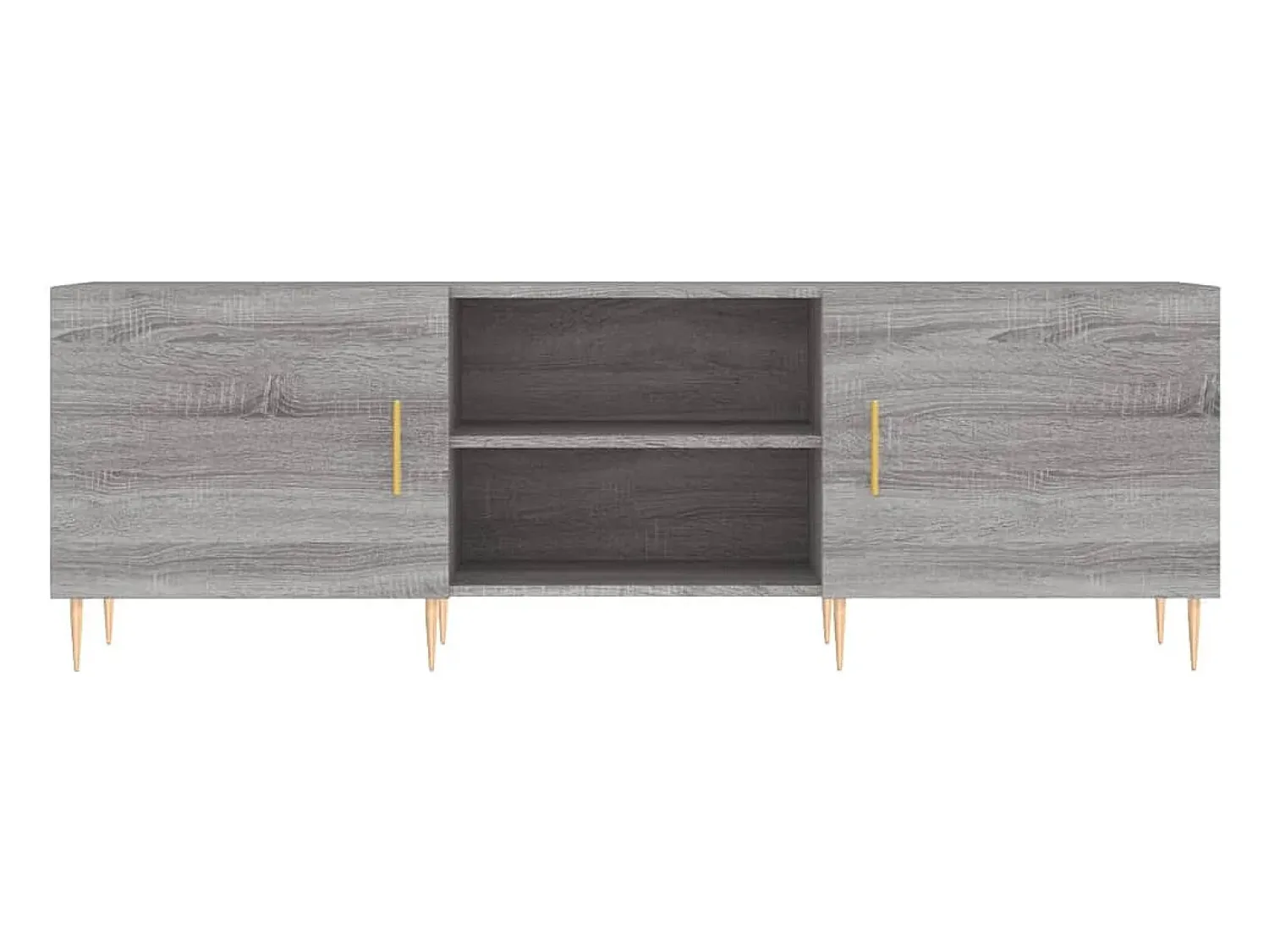 Móvel De Tv*Helloshop26 Suporte multimídia para TV prateleira para TV aparador para TV sala de jantar sala de estar quarto Sonoma 150 x 30 x 50 cm madeira industrializada cinza 02_0028402 Castanho