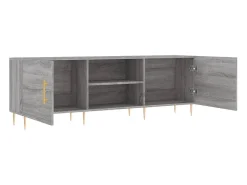 Móvel De Tv*Helloshop26 Suporte multimídia para TV prateleira para TV aparador para TV sala de jantar sala de estar quarto Sonoma 150 x 30 x 50 cm madeira industrializada cinza 02_0028402 Castanho