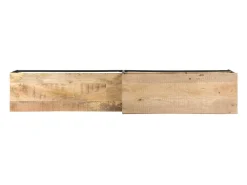 Móvel De Tv*Helloshop26 Suporte multimídia para TV prateleira para TV aparador para TV sala de jantar sala de estar quarto 180 x 30 x 50 cm madeira de mangueira marrom natural 02_0026089 Castanho