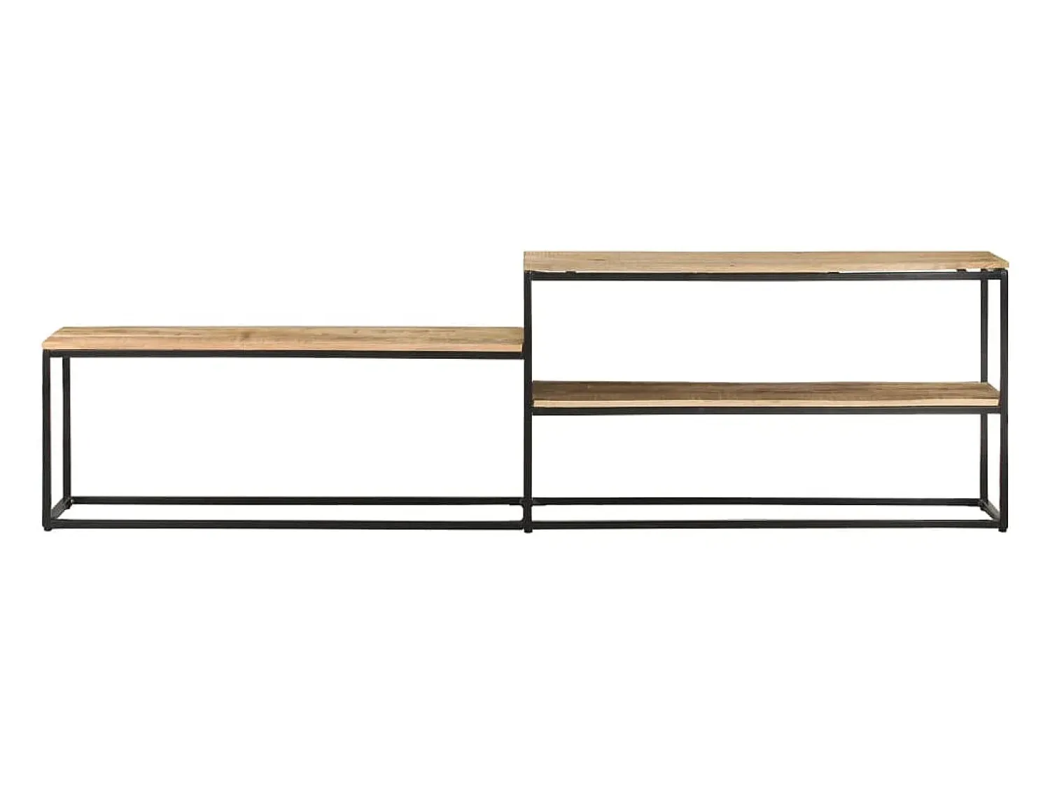 Móvel De Tv*Helloshop26 Suporte multimídia para TV prateleira para TV aparador para TV sala de jantar sala de estar quarto 180 x 30 x 50 cm madeira de mangueira marrom natural 02_0026089 Castanho