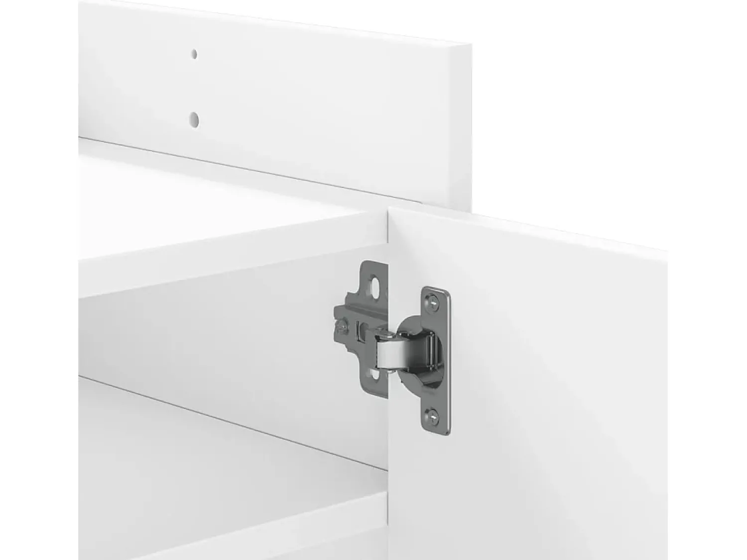 Móvel De Tv*Helloshop26 Suporte multimídia para TV prateleira para TV aparador para TV sala de jantar sala de estar quarto 100 x 35 x 40 cm madeira engenheirada branca 02_0025486 Branco