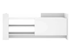 Móvel De Tv*Helloshop26 Suporte multimídia para TV prateleira para TV aparador para TV sala de jantar sala de estar quarto 100 x 35 x 40 cm madeira engenheirada branca 02_0025486 Branco