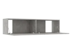 Helloshop26 Suporte multimídia para TV prateleira para TV armário para TV sala de jantar sala de estar quarto 120 x 30 x 30 cm madeira engenheirada cinza concreto 02_0025806^ Móvel De Tv