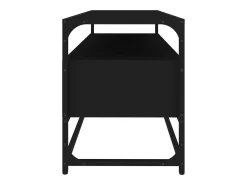 Hot Helloshop26 Suporte multimídia para TV prateleira para TV aparador armário para TV sala de jantar sala de estar quarto 100 x 35 x 45 cm madeira engenheirada preta 02_0025499 Preto