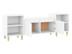 Online Helloshop26 Suporte multimídia para TV prateleira para TV aparador armário para TV sala de jantar sala de estar quarto 160 x 35 x 55 cm madeira engenheirada branca 02_0026059 Branco